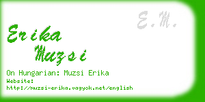 erika muzsi business card